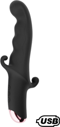 BLACK KNIGHT, Vibromasseur Point G USB en silicone médical doux, doté de 10 modes de vibration