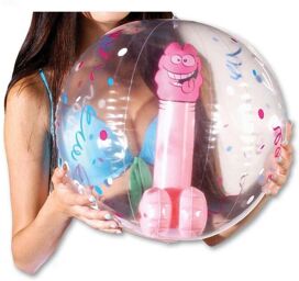 Ballon de Plage Pénis Rose