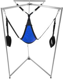 Kit Sling Tissu Triangle Bleu Armature Grise