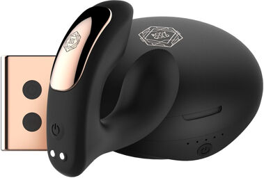 Vibromasseur portable discret avec étui de chargement élégant