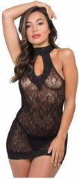 Robe Ouverte Captivate Noire Noir