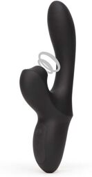 Vibromasseur Rabbit Chauffant Succion & Point G Dual Embrace Noir