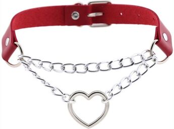 Collier sexy Heart Chain Rouge
