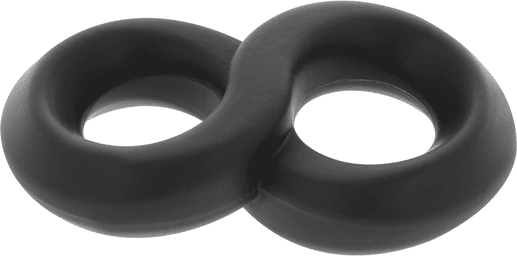Anneau de pénis ET TESTICULES super flexible et résistant PR12 NOIR