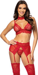 Velvet sin ensemble lingerie - Cherry Rouge