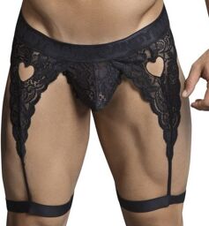 String Porte-Jarretelles Dentelle Peitho Noir Noir