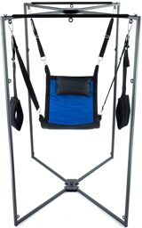 Kit Sling Tissu Carré Bleu-Noir Armature Noire