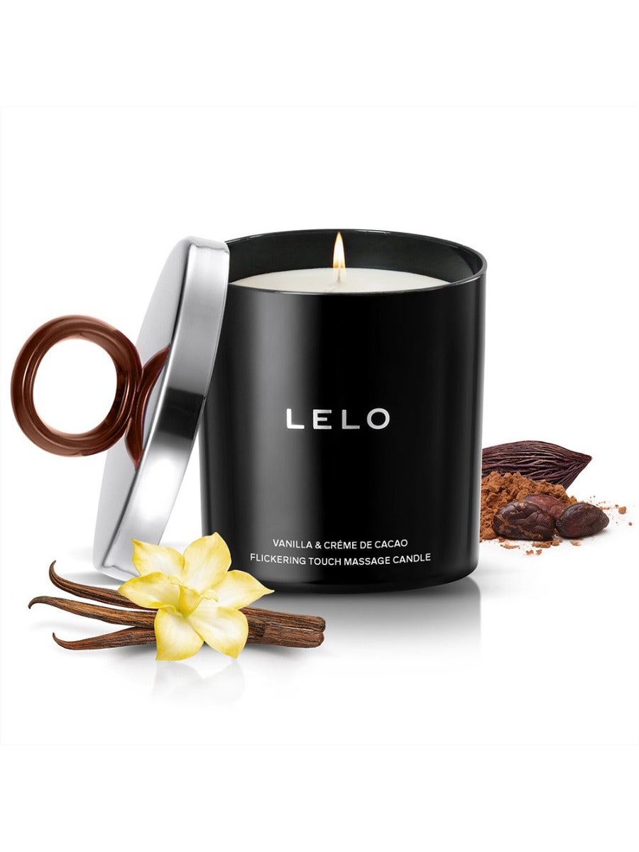 Bougie de massage vanille et crème de cacao Flickering Touch