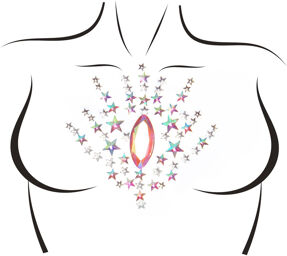 Autocollants bijoux corporels Juniper Adhesive Body Jewels Sticker MULTICOLOR