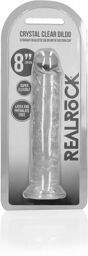 Realiste Dildo Jelly Suction Cup - 20 cm - Transparent