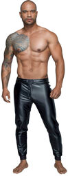 H063 Treggings Powerwetlook Noir