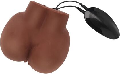 Masturbateur Réaliste Vibrant Hot Honey 2 Entrées Marron