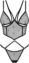 Anniverse special top et string - Noir Noir
