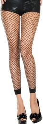 Legging résille filet fin moulant noir Noir