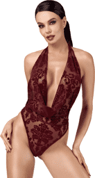 F386 Kink Royal Cascade Bodysuit Bordeaux