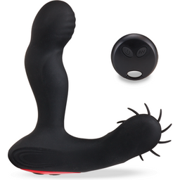 Vibromasseur vibro homme gode anal Stimulateur de prostate et périnée chauffant Marvin - Noir