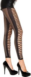 Leggings noir sexy lanières Noir