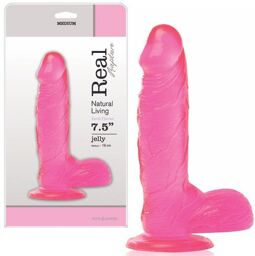 Gode réaliste rose transparent 7.5