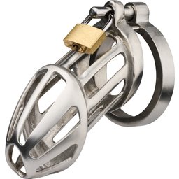 Bon4M Solid L Cage de Chasteté en Acier