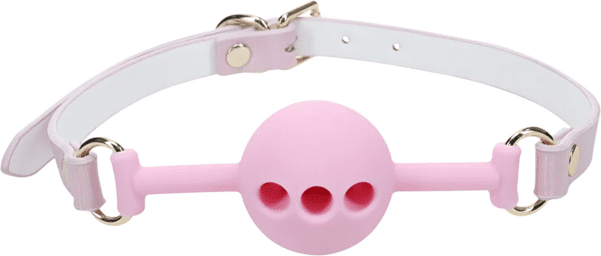 Bâillon Boule à Trous en Silicone - Collection Paris - Rose