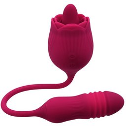 Evolved - Vibromasseur en Forme de Langue Wild Rose - Rouge