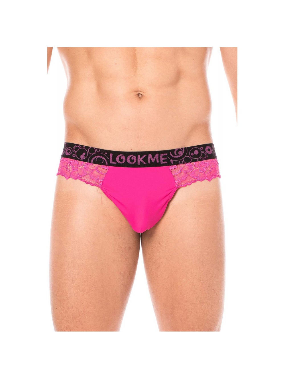 String Tanga LM2006 Dentelle Rose