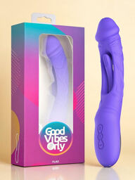 Gode vibrant avec stimulateur de point G en silicone doux