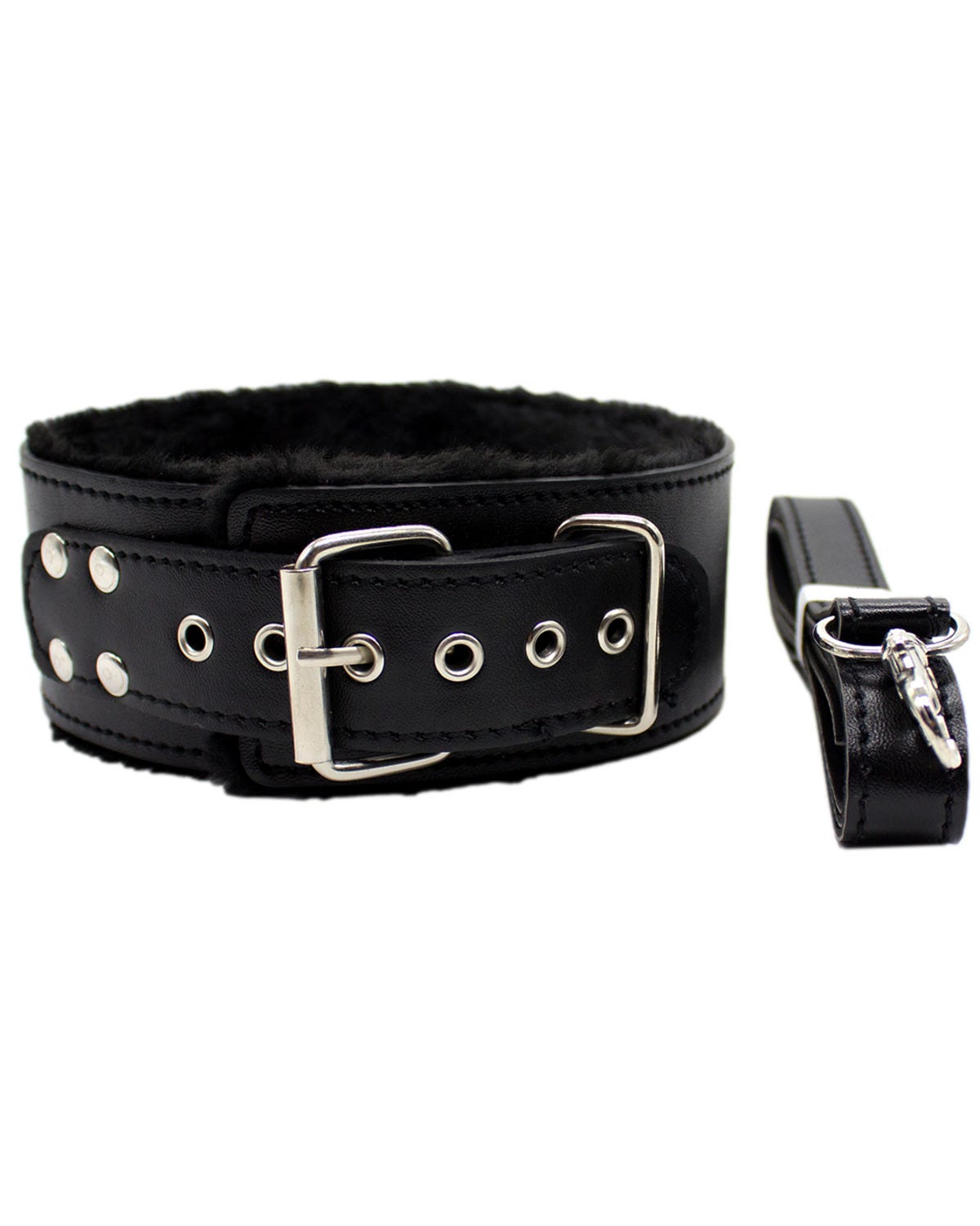 COLLIER LAISSE FOURRURE NOIRE