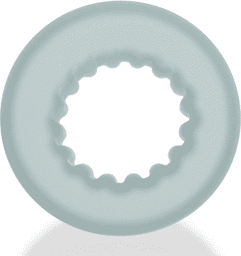 Axis - Inner Ribbed Griphold Cockring - Clear Ice
