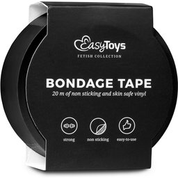 Easytoys Fetish - Rouleau adhésif de bondage en noir - 20m