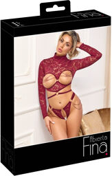Ensemble en dentelle douce style érotique Rouge