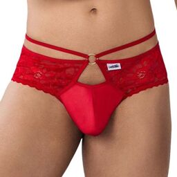 String Dentelle à Lacets ATARGIS Rouge Rouge