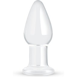 - Plug anal en verre transparent - 9,4 cm