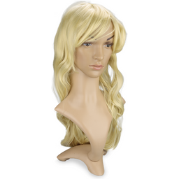 Perruque cheveux blonds longs et bouclés