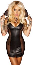 Robe transparente avec lacage Collerette