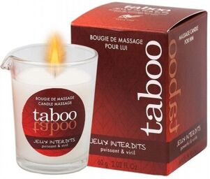 Bougie de Massage Tabou pour Lui Jeux Interdits Arôme Lichen Sauvage - 60 gr