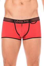 Mini-Pants rouge échancré avec zip Rouge