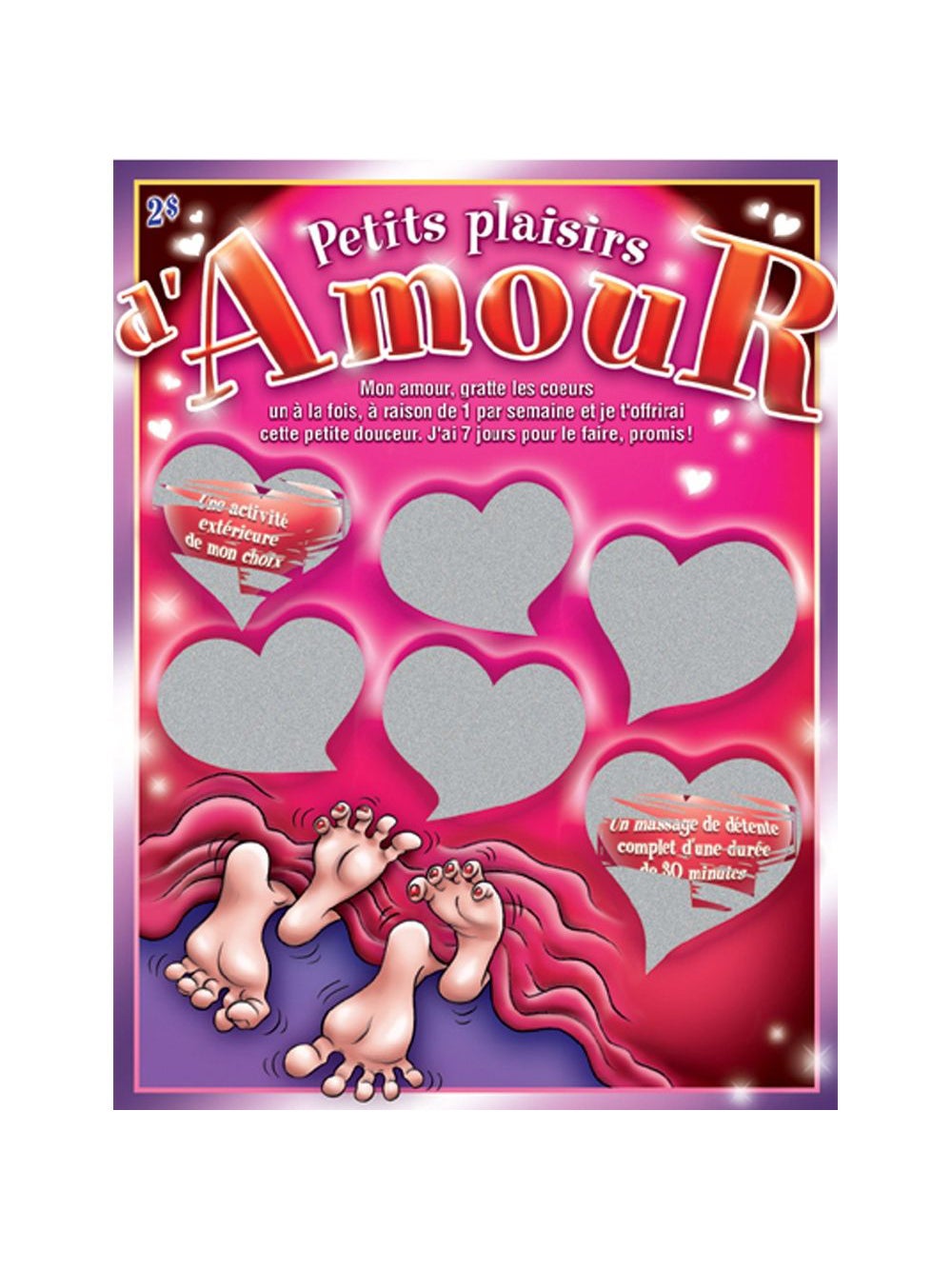 Jeu de Cartes à Gratter Petits Plaisirs d'Amour