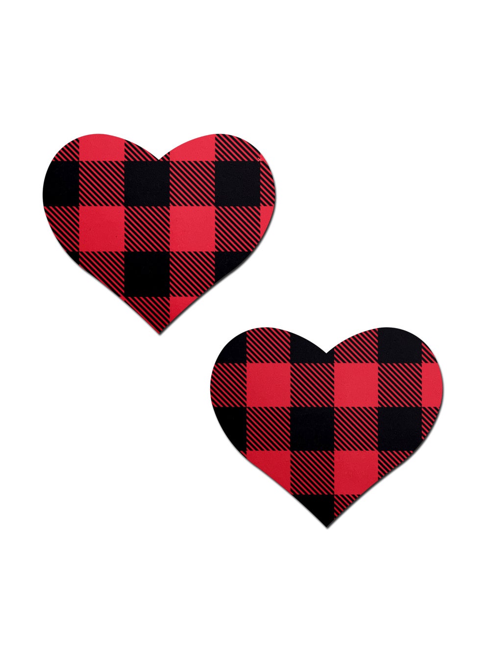 Cache-Tétons Coeur Vichy Rouge & Noir
