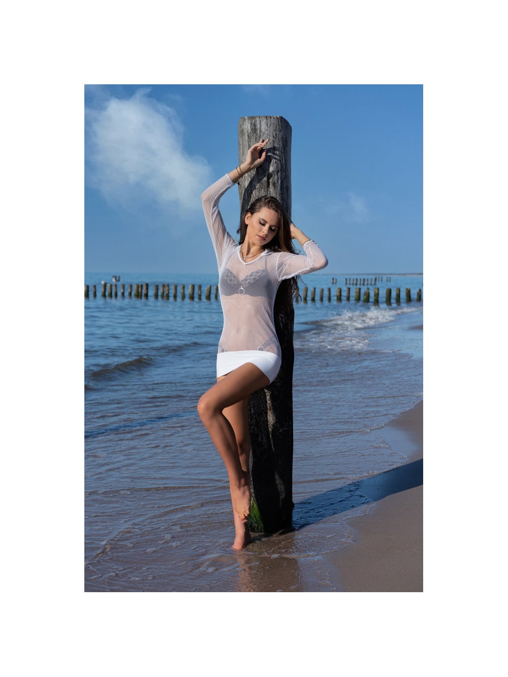 Robe July Morning Résille Blanche