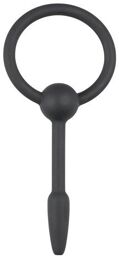 Petite plug pénis en silicone avec anneau de retrait