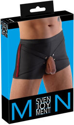 Boxer briefs avec anneau pénien interchangeable Noir