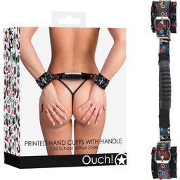 Menottes avec Poignée Tattoo Style