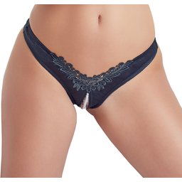 String avec perles - Noir