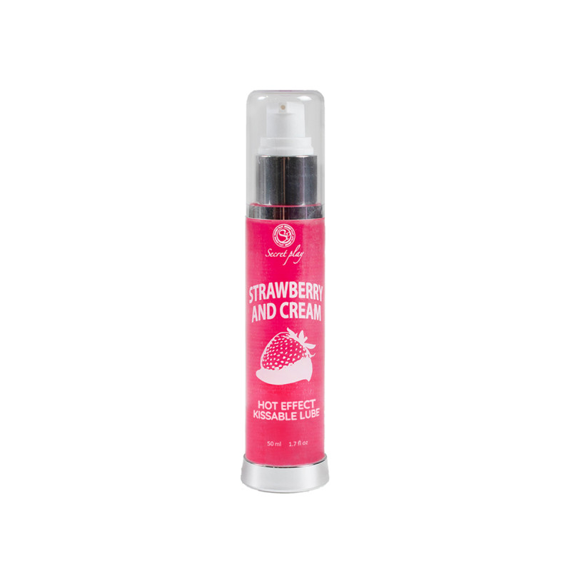 Lubrifiant chauffant gout fraise chantilly