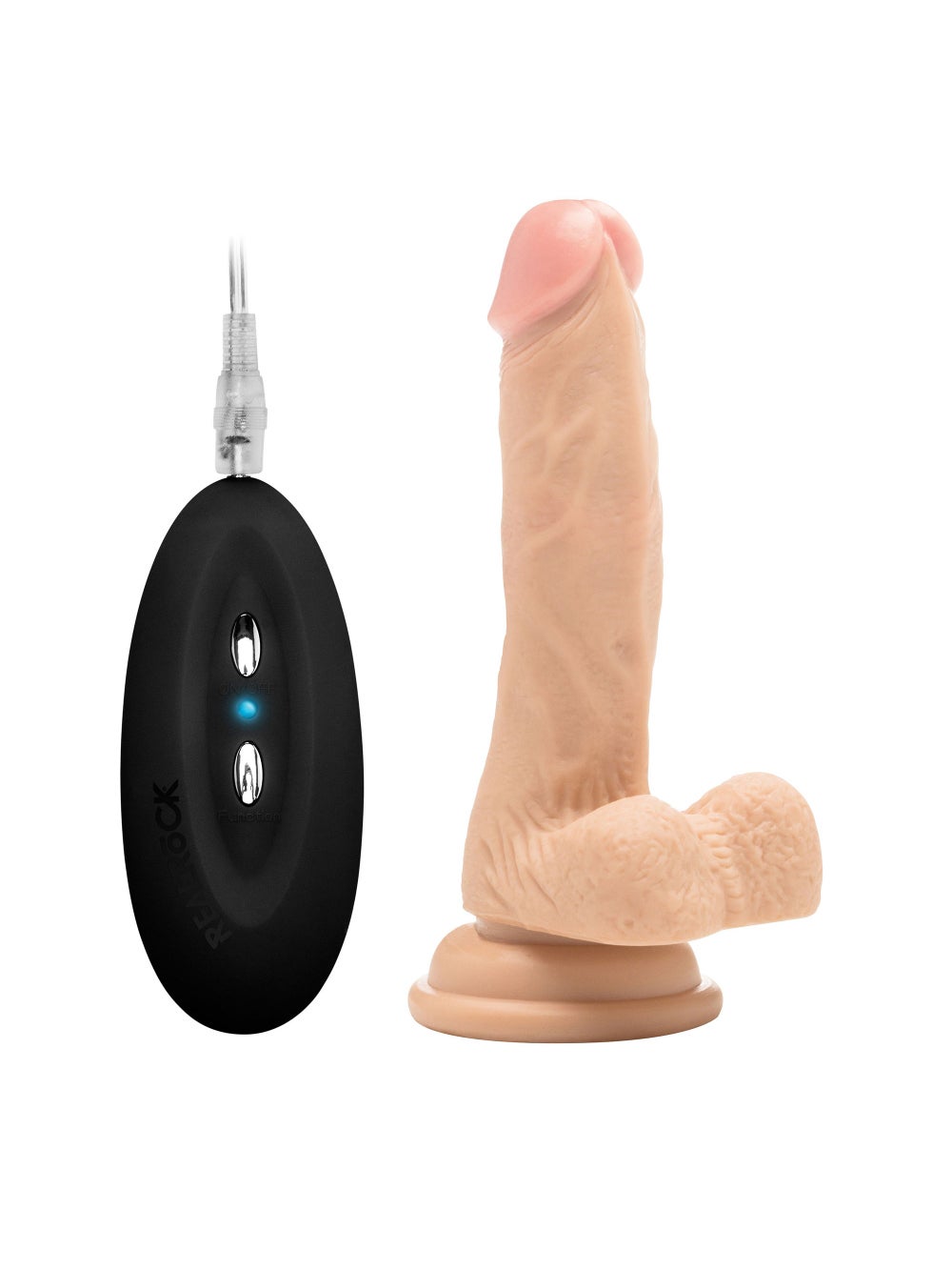 Vibromasseur avec Testicules Réaliste Télécommandé 17,8 cm