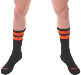 Chaussettes Gym Socks Noir-Orange fluo