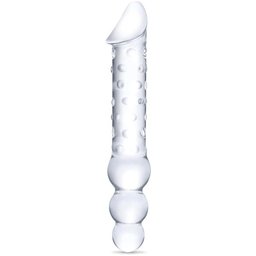 Glas - Double Ended Glass Dildo with Anal Beads