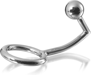 anneau cock ring avec crochet intrus anal 40mm