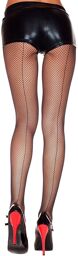 Collant nylon résille noire effet couture Noir